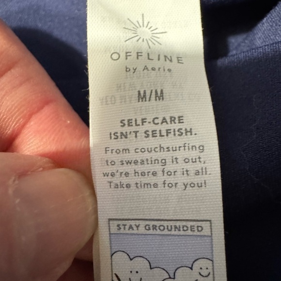 OFFLINE By Aerie Size Med Tall High Waisted Crossover Super Flare Leggings Navy - Picture 7 of 12